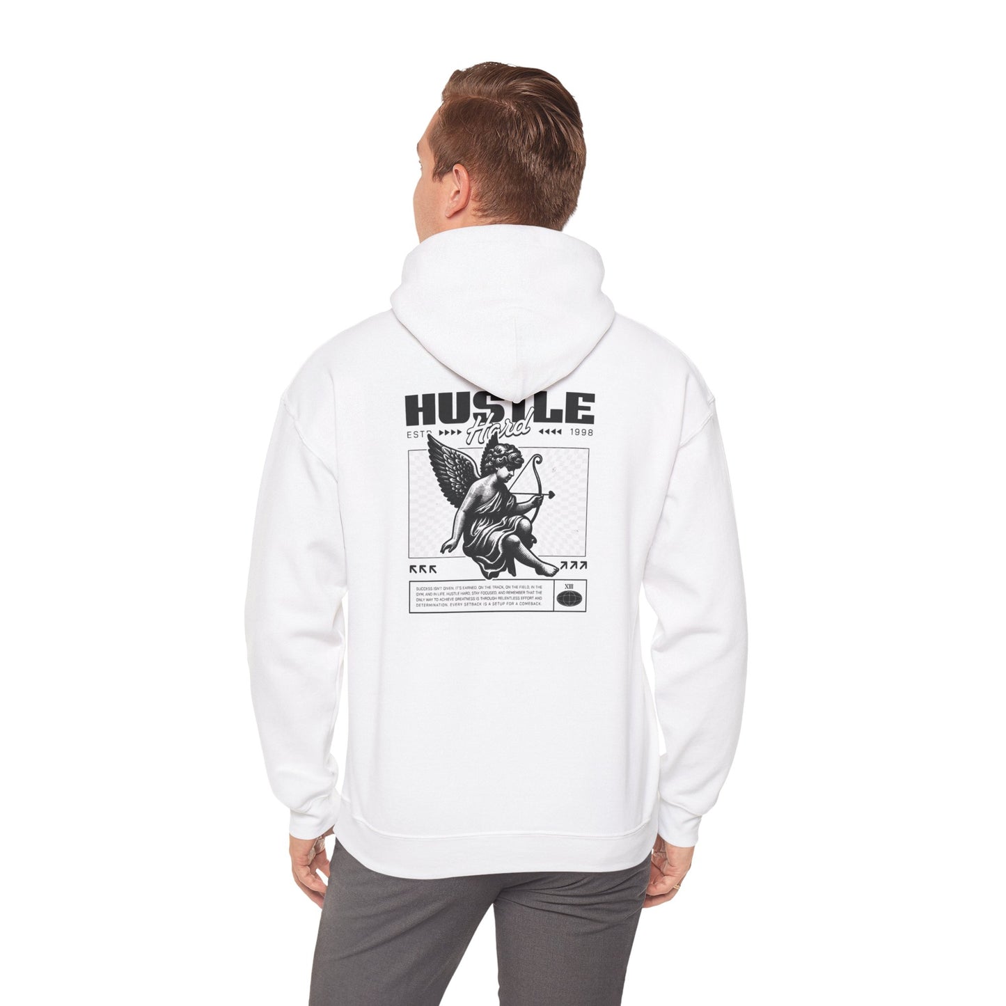 Hoodie — Vintage Angel Graphic 'XIII' Streetwear Pullover