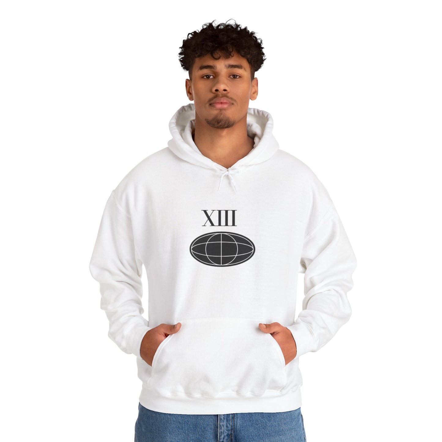 Hoodie — Vintage Angel Graphic 'XIII' Streetwear Pullover