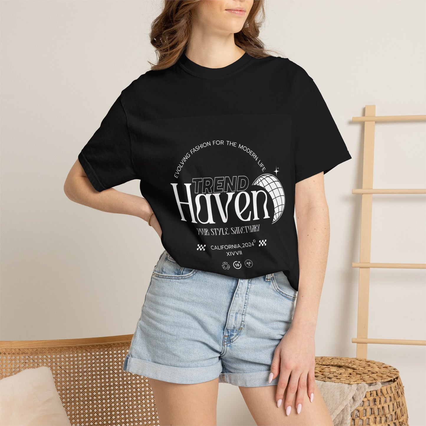 Trend Haven Graphic T‑Shirt — Vintage Globe Logo Casual Tee